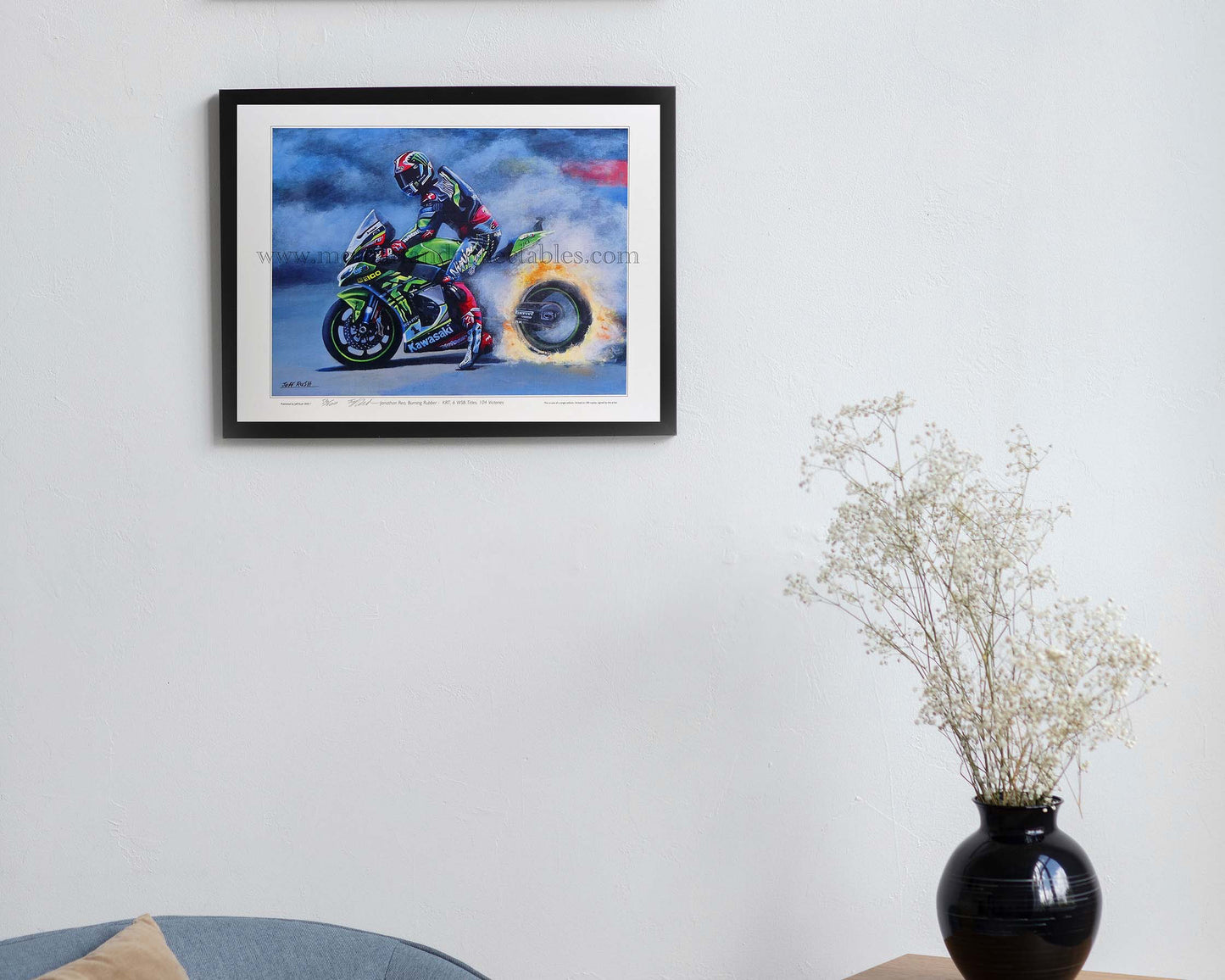 Jonathan Rea "Burning rubber" by Jeff Rush