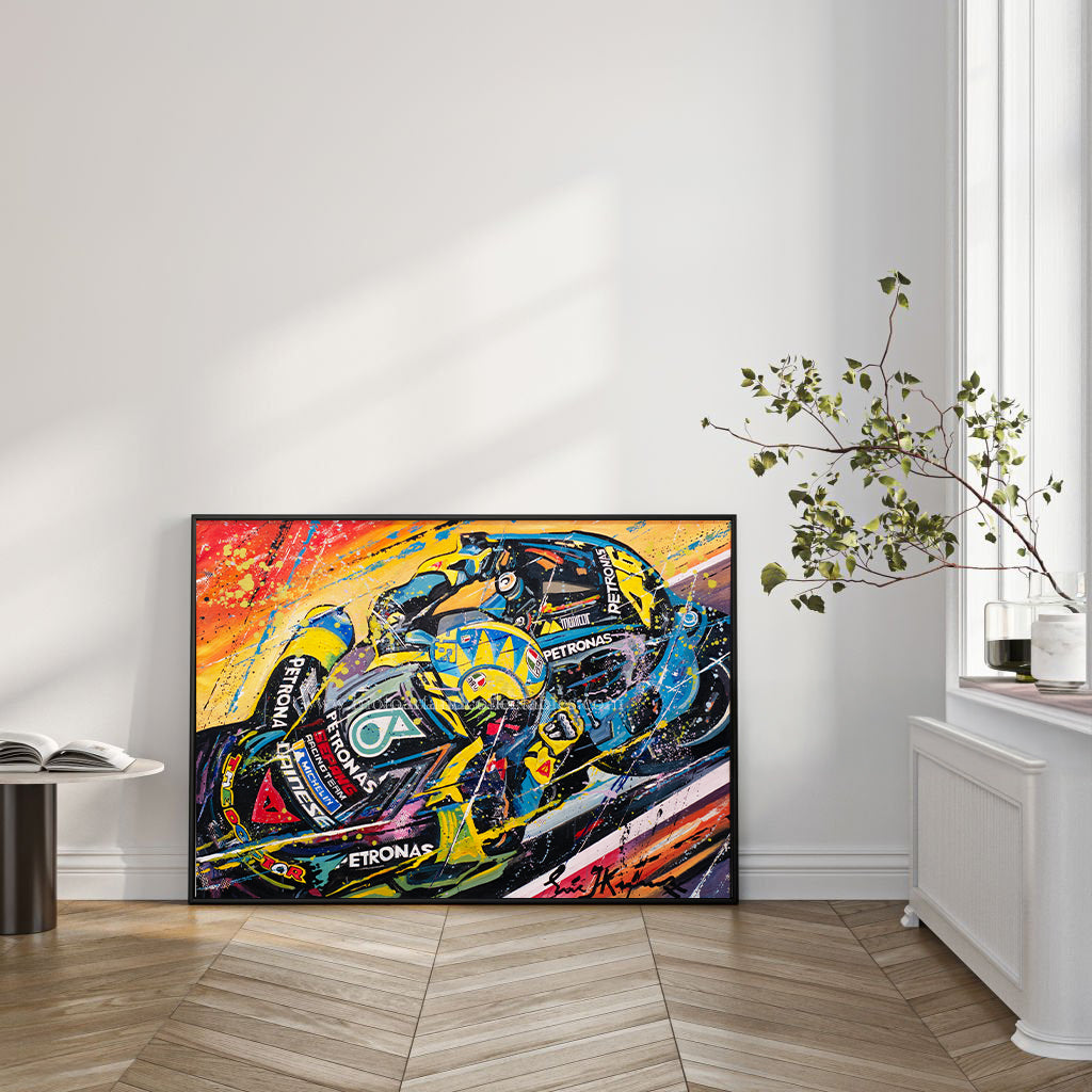 Valentino Rossi - Last race at Valencia 2021 - Original artwork by Eric Jan Kremer