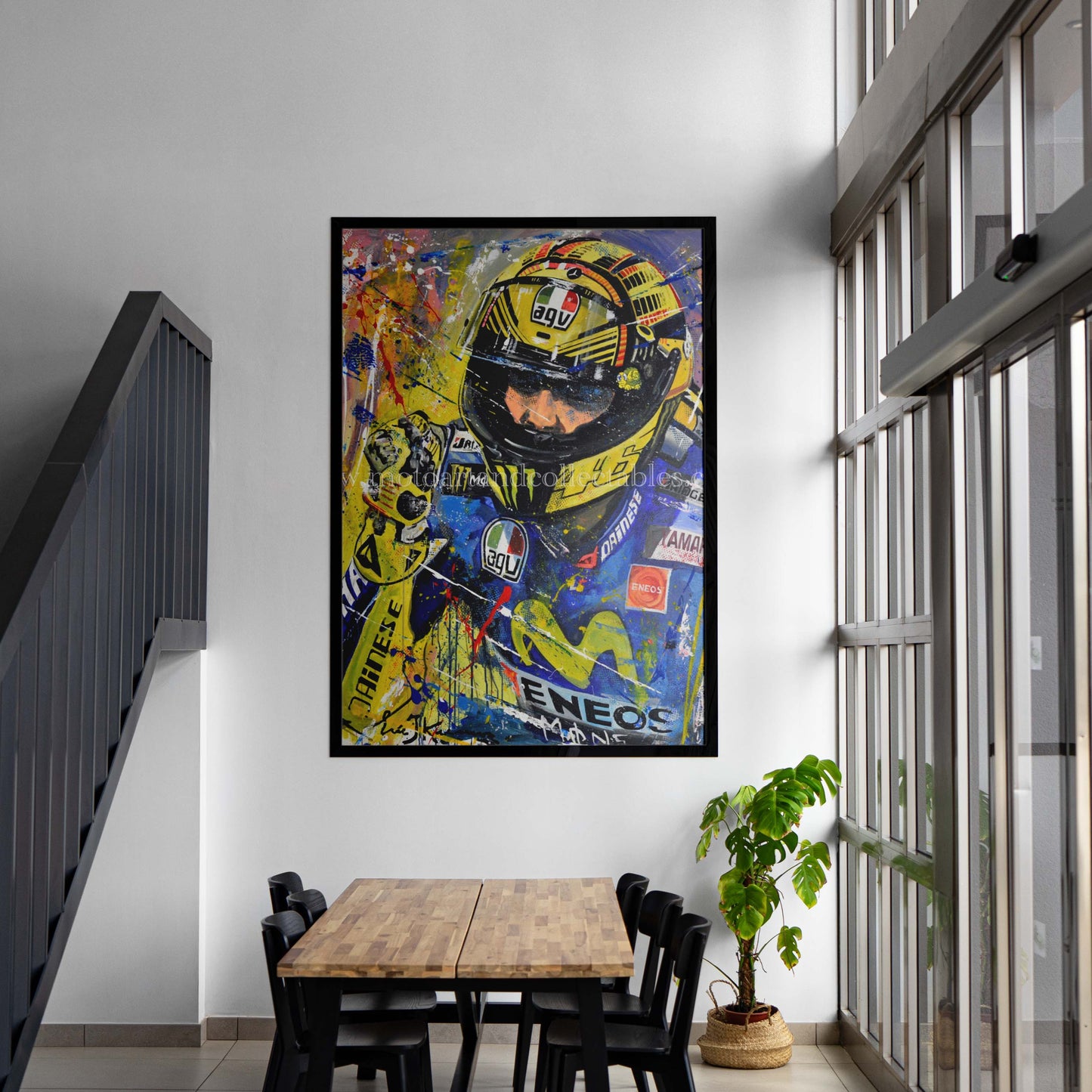 Valentino Rossi - 2015 victory GP of Qatar - Original painting Eric Jan Kremer