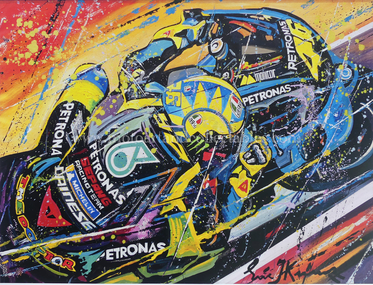 Valentino Rossi – Letztes Rennen in Valencia 2021 – Druck in limitierter Auflage