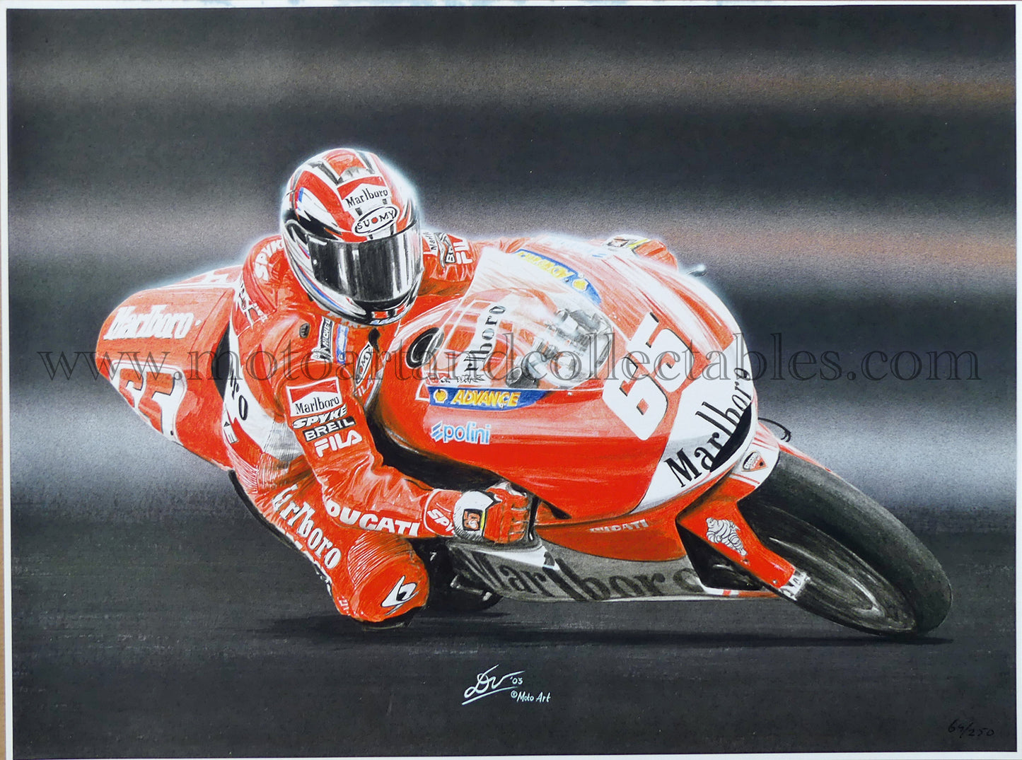 Loris Capirossi #65 Ducati Marlboro 2003 – von Diederick De Vries