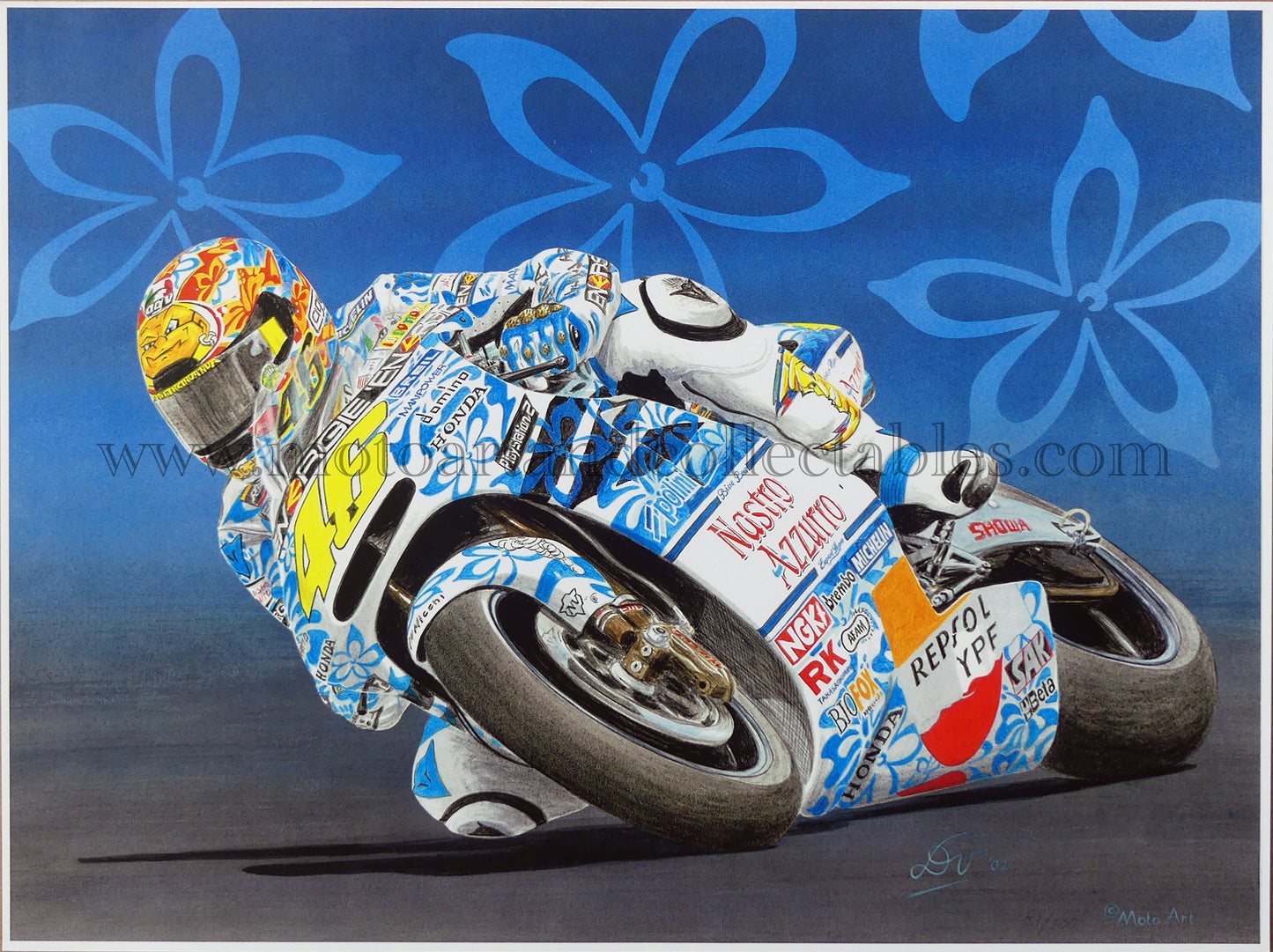 Valentino Rossi #46 Honda NSR500 Mugello 2001 – von Diederick De Vries