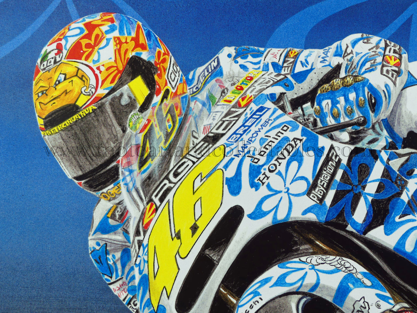 Valentino Rossi #46 Honda NSR500 Mugello 2001 – von Diederick De Vries