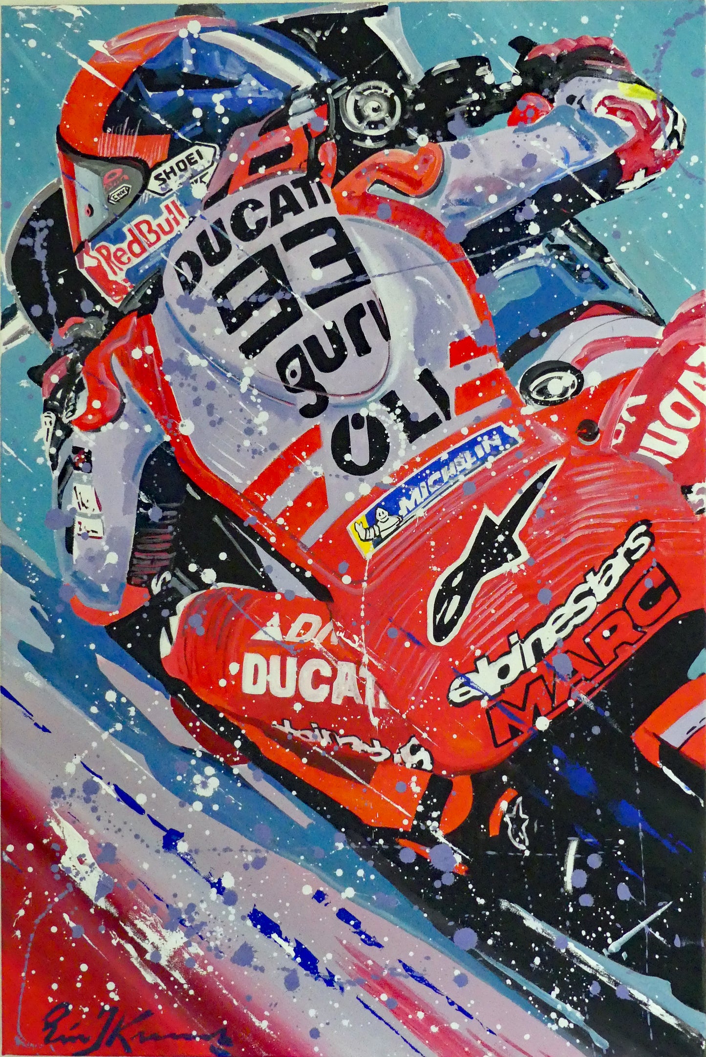 Marc Marquez by Eric Jan Kremer - Origineel kunstwerk