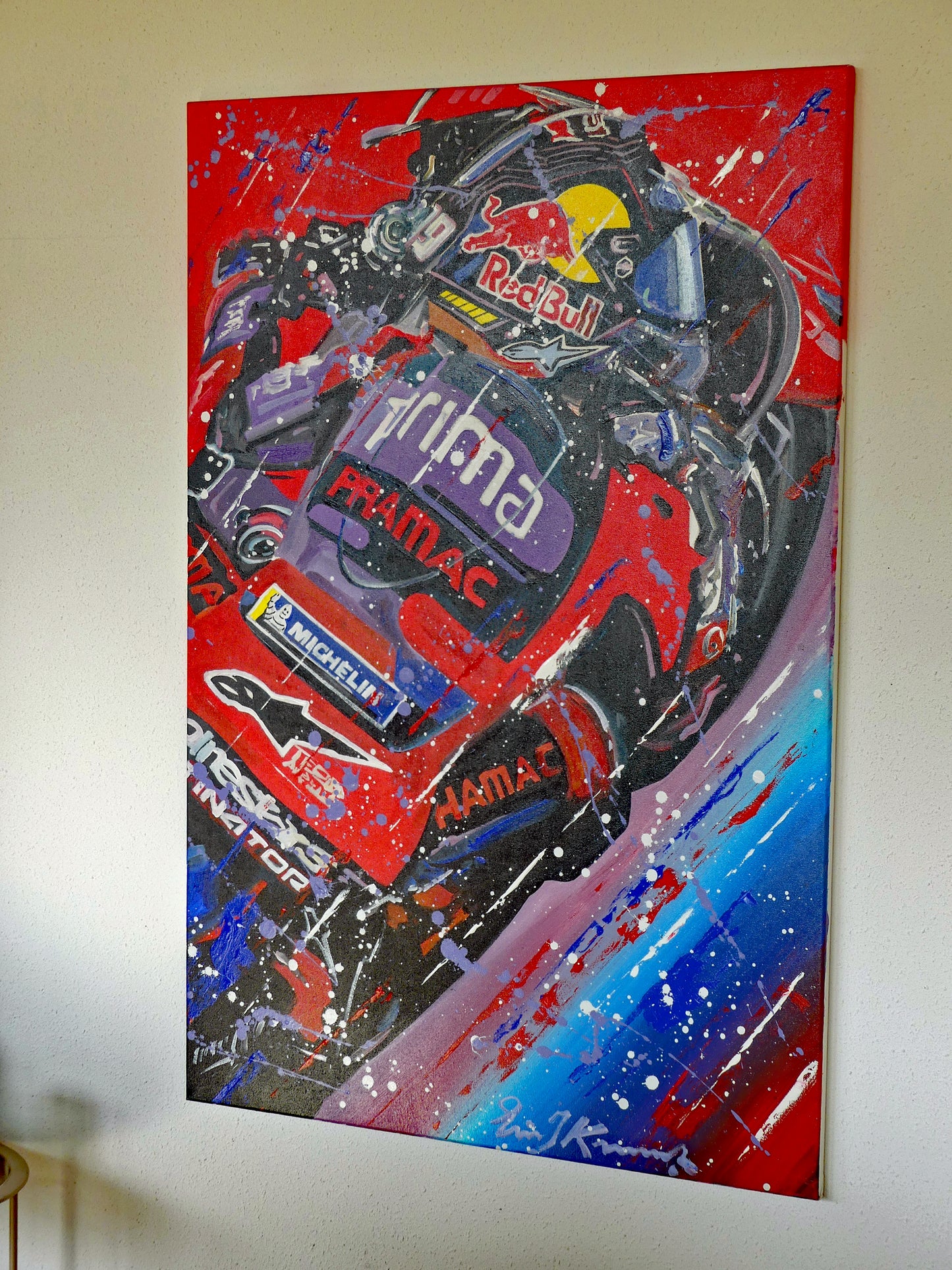 Jorge Martin Prima Pramac Ducati 2024 by Eric Jan Kremer - Origineel kunstwerk