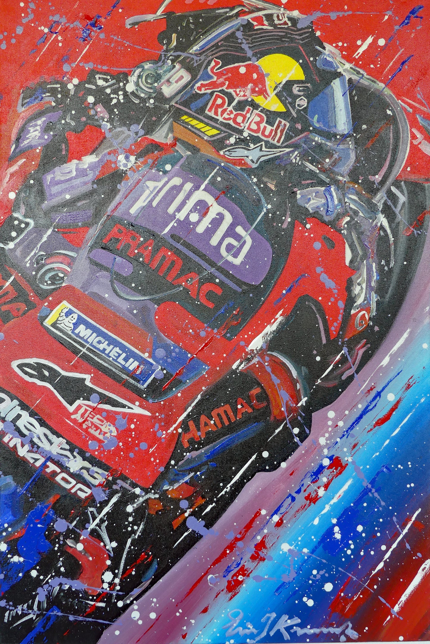Jorge Martin Prima Pramac Ducati 2024 by Eric Jan Kremer - Origineel kunstwerk