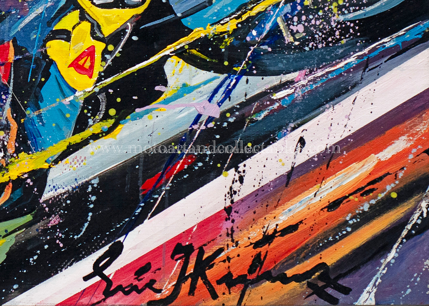 Valentino Rossi - Last race at Valencia 2021 - Original artwork by Eric Jan Kremer