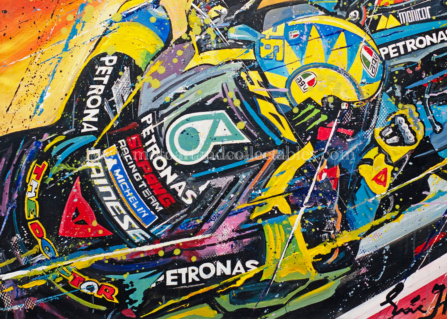Valentino Rossi - Last race at Valencia 2021 - Original artwork by Eric Jan Kremer