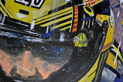 Valentino Rossi - 2015 victory GP of Qatar - Original painting Eric Jan Kremer