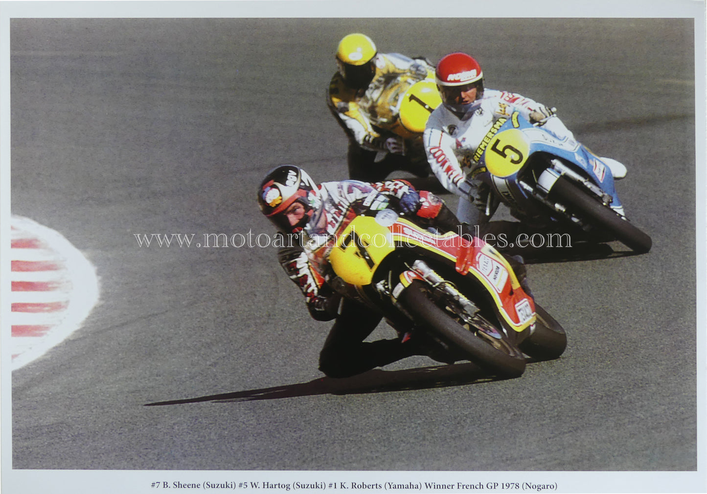 Barry Sheene, Wil Hartog & Kenny Roberts - French GP 1978