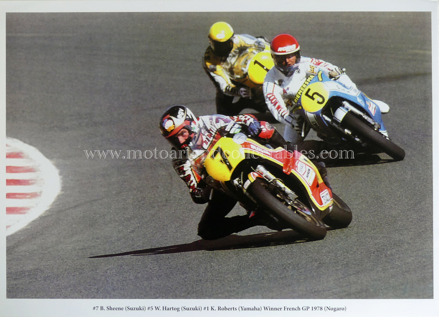 Barry Sheene, Wil Hartog & Kenny Roberts - French GP 1978