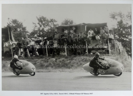 Luigi Taveri & Carlo Ubbiali - MV Agusta 125cc - 1957, Monza