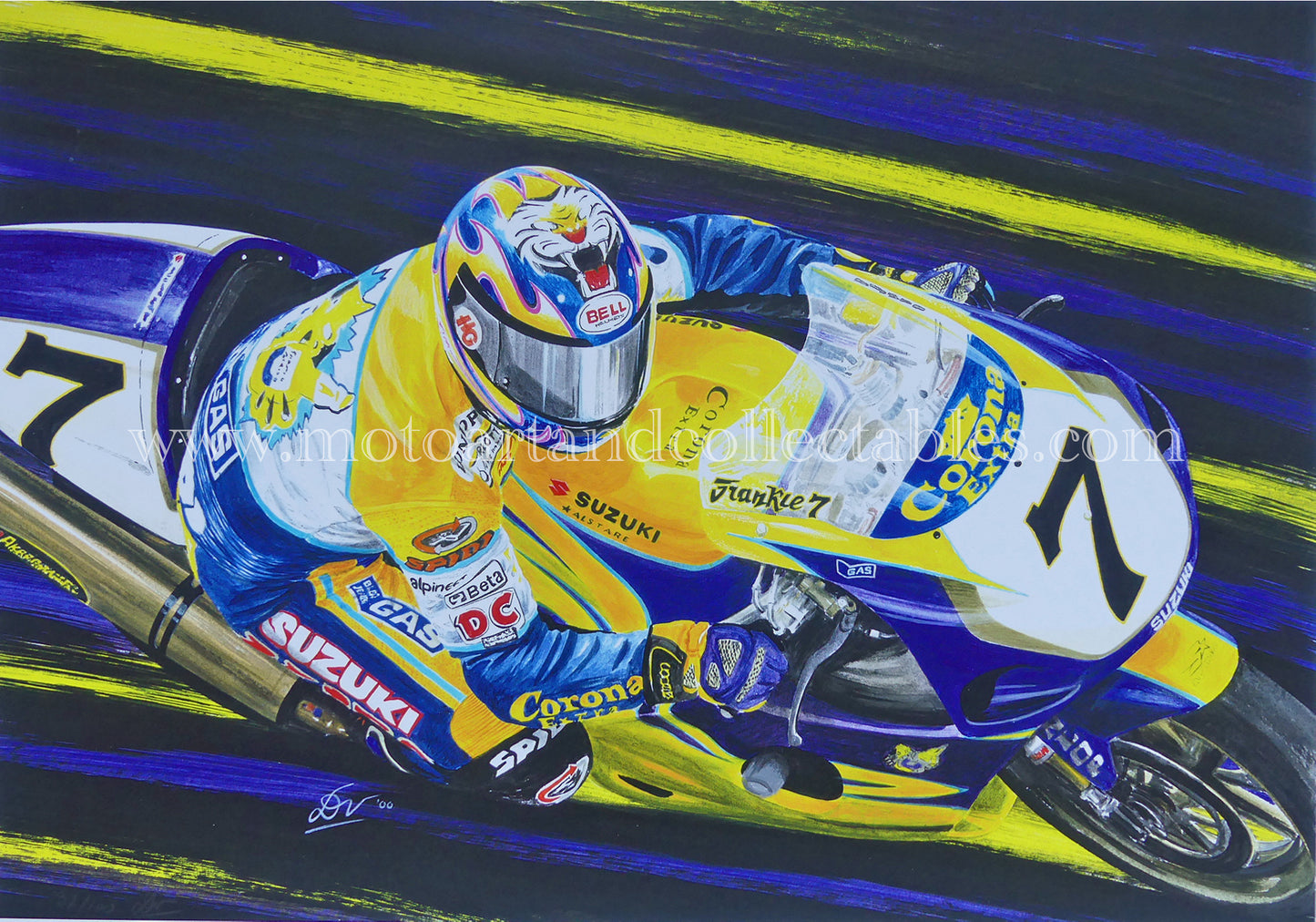 Pierfrancesco Chili #7 Suzuki GSX750R - Artwork by Diederick De Vries