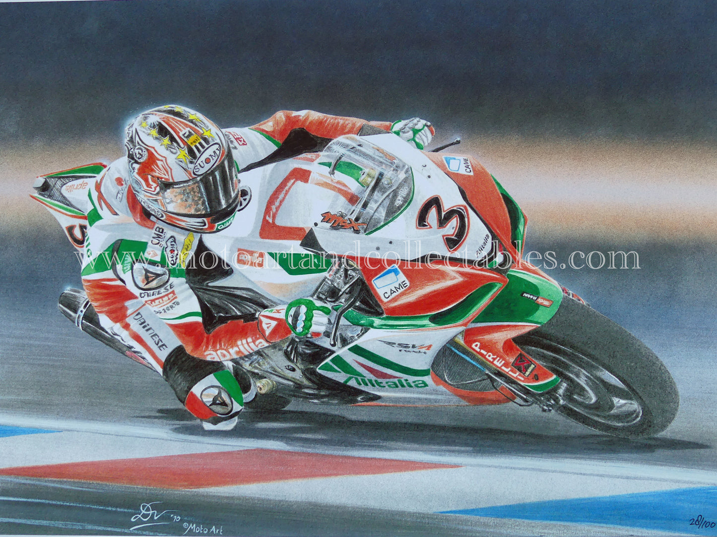 Max Biaggi #3 Aprillia Alitalia RSV4 - Artwork by D. De Vries