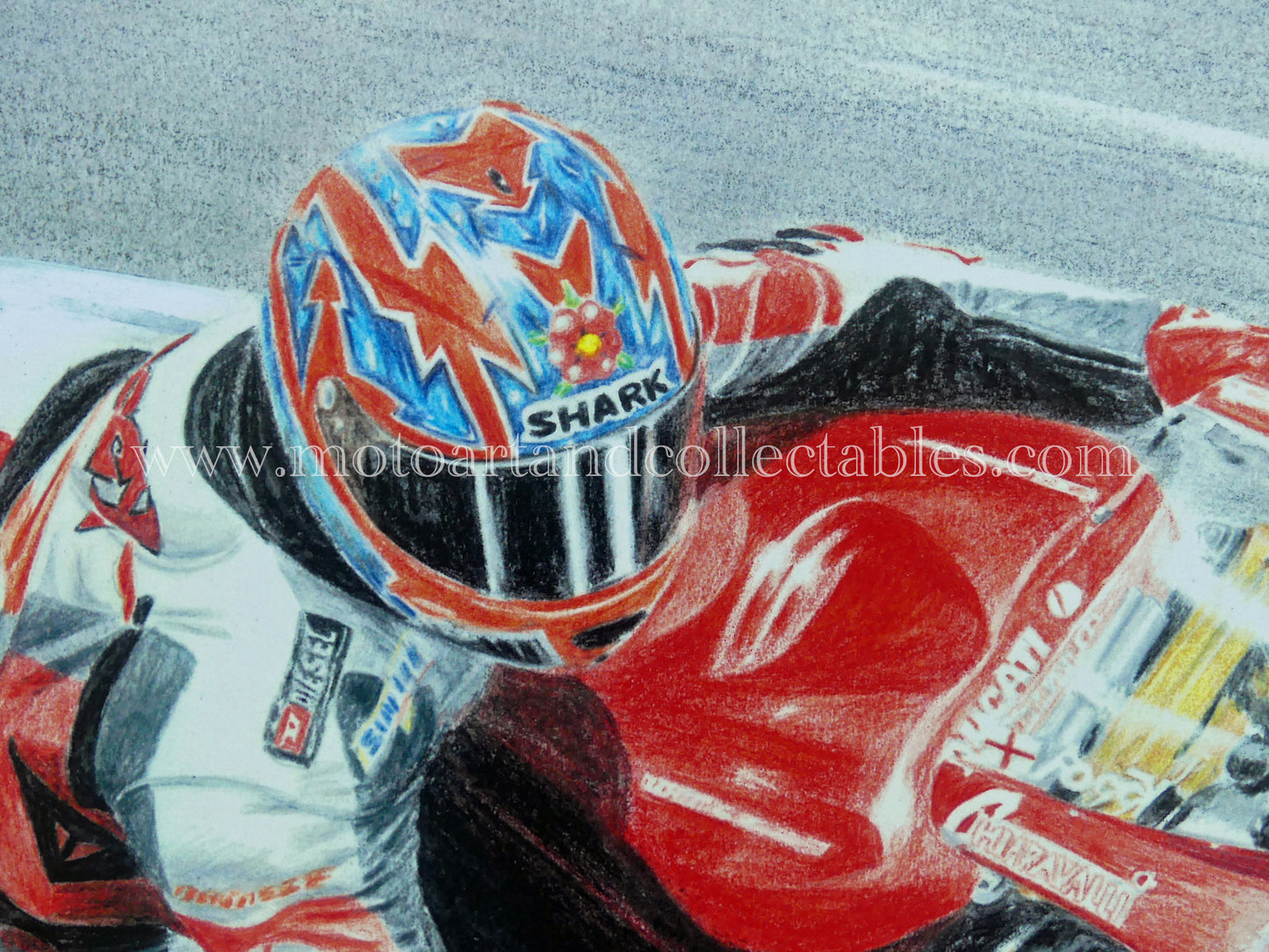 Carl Fogarty #1 Ducati 996 - Artwork by Diederick De Vries