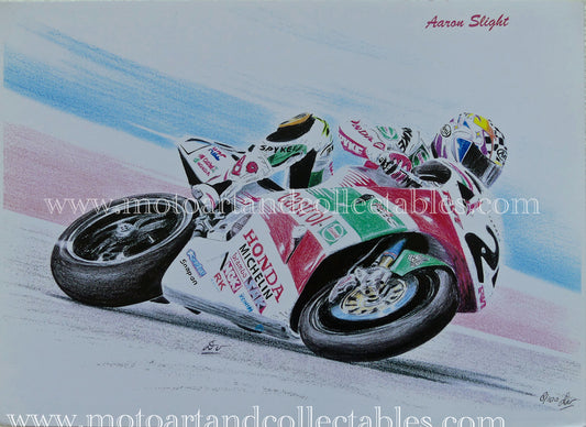 Aaron Slight #2 Honda RC45 1997 - Artwork by D. De Vries