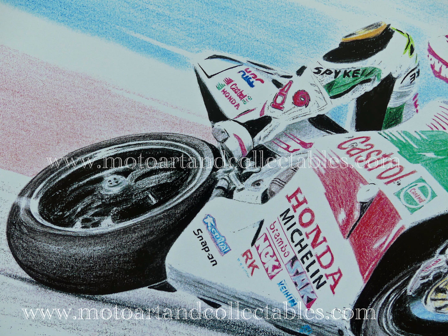 Aaron Slight #2 Honda RC45 1997 - Artwork by D. De Vries