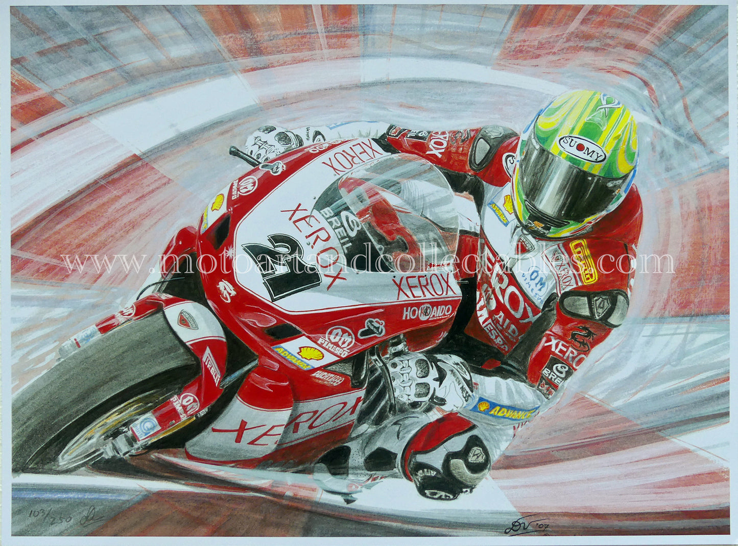 Troy Bayliss #21 Ducati Xerox 749 2007 - Artwork by Diederick De Vries