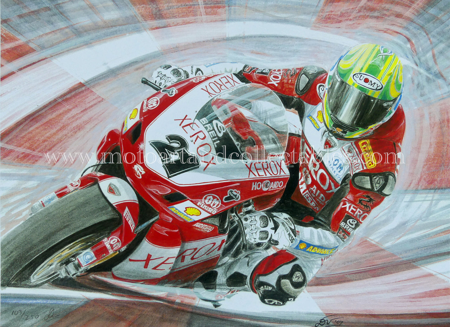 Troy Bayliss #21 Ducati Xerox 749 2007 - Artwork by Diederick De Vries