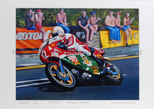 Mike Hailwood "Returning hero" by Jeff Rush