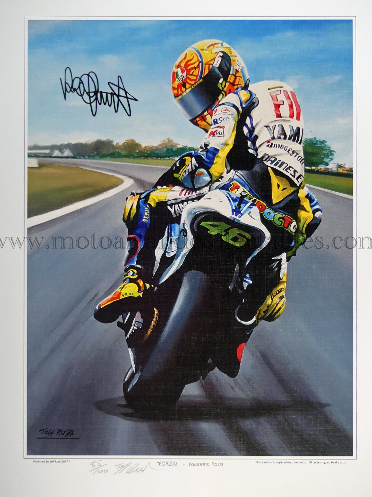 Valentino Rossi "Forza Rossi" by Jeff Rush