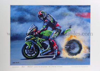 Jonathan Rea "Burning rubber" by Jeff Rush