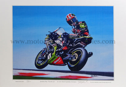 Jonathan Rea "Thumbs up" 6 time World Champion - by Jeff Rush