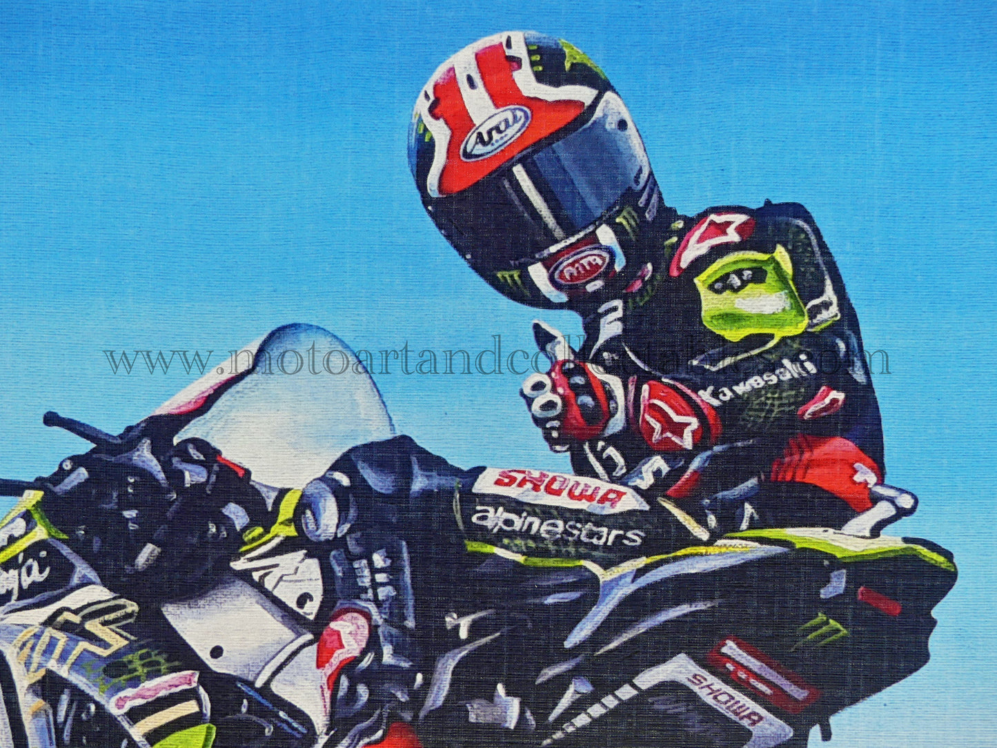 Jonathan Rea "Thumbs up" 6 time World Champion - by Jeff Rush