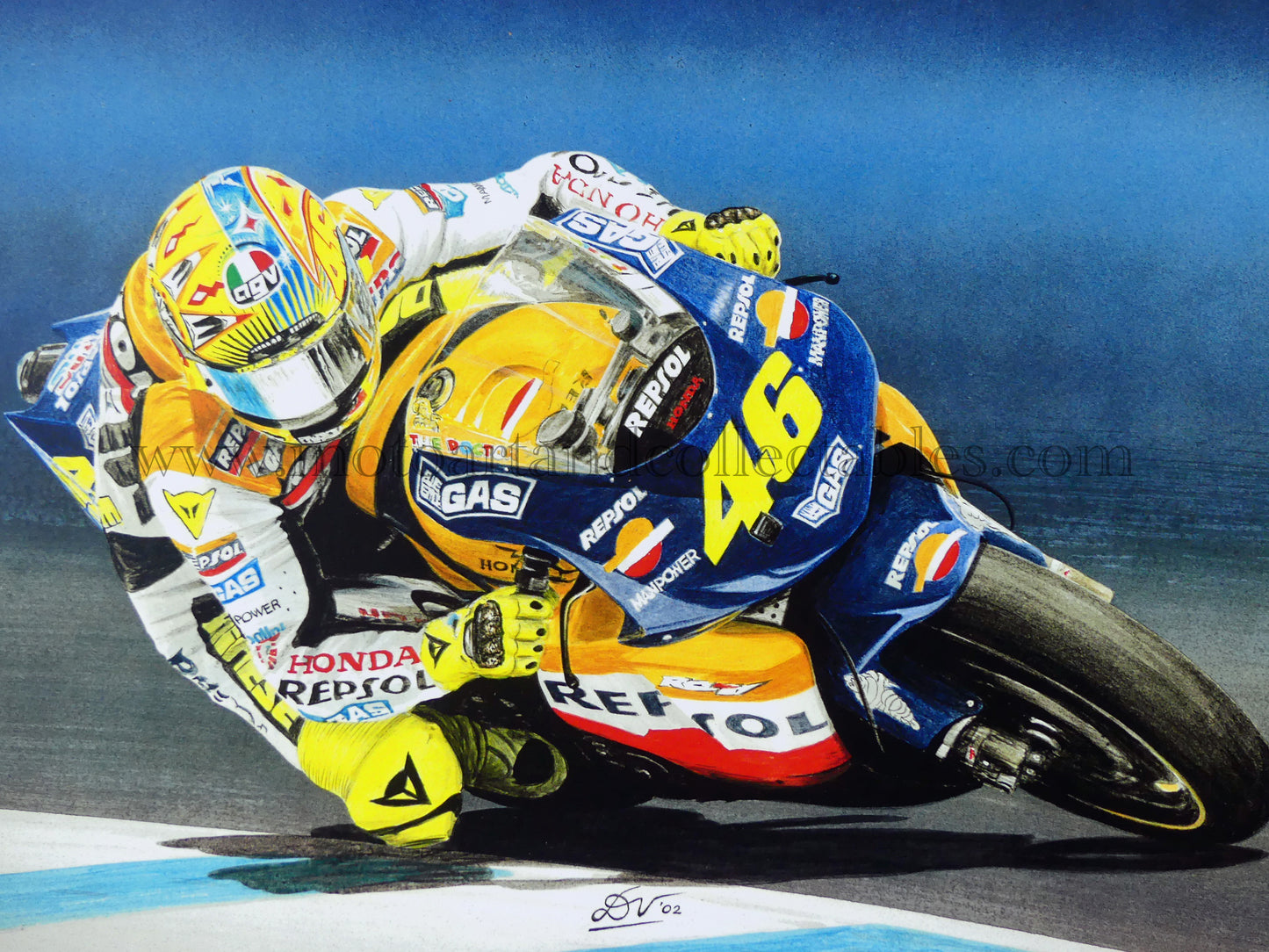 Valentino Rossi #46 Repsol Honda RC211V 2002 - by Diederick De Vries