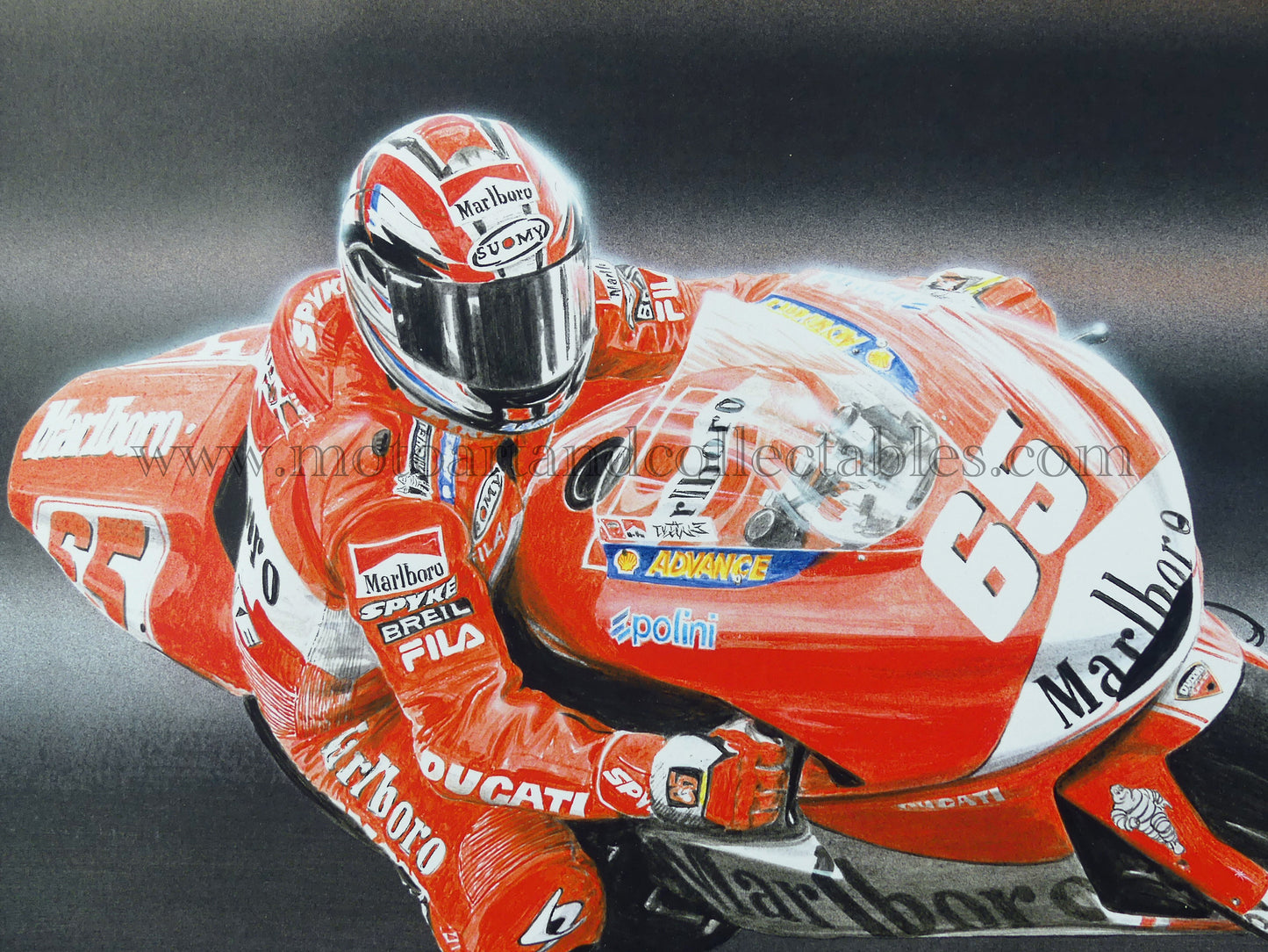 Loris Capirossi #65 Ducati Marlboro 2003 - by Diederick De Vries