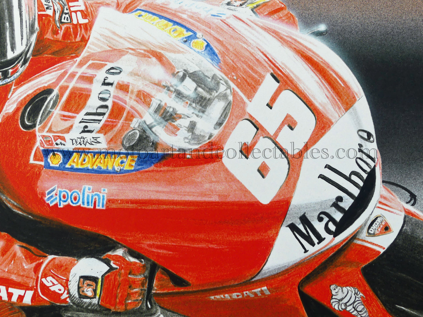 Loris Capirossi #65 Ducati Marlboro 2003 - by Diederick De Vries