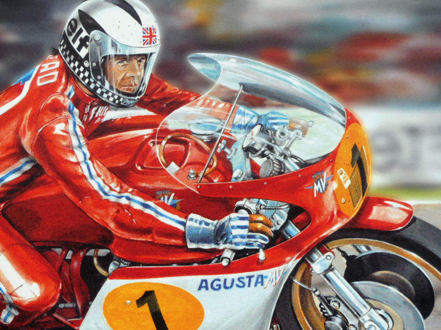 Phil Read on MV Agusta 500cc 4 cylinder 1974